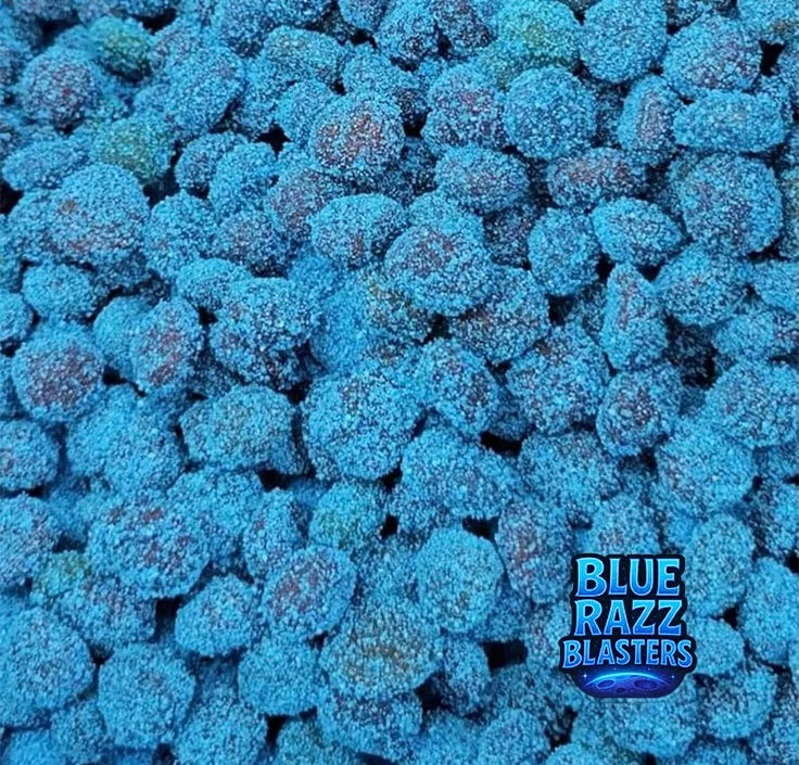 Blue Razz Blasters Extreme Sour Candy 5oz-16oz
